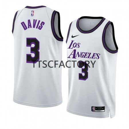 Maillot Basket Los Angeles Lakers Anthony Davis 3 Nike 2022-23 City Edition Blanc Swingman - Homme